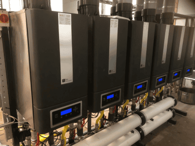 cv-ketels in Cascade voor de industrie